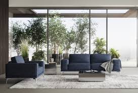 italian maya blue leather sofa