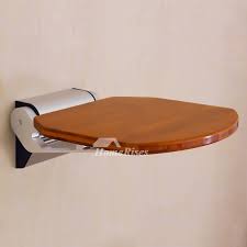 Teak Wood Wall Mounted Folding Shower Seat