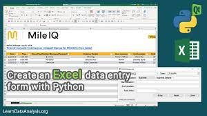 an excel data entry app using python