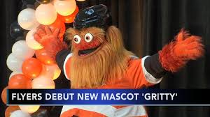 Gritty joins an impressive group of philadelphia mascots, highlighted by soul man (just kidding, the phillie phanatic clearly leads this mascot brethren) The Story Behind Philadelphia Flyers New Mascot How Gritty Became Gritty 6abc Philadelphia