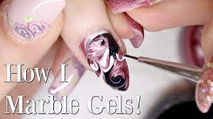 how to marble gels nail art tutorial