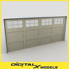 3d residential garage door 15 model