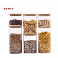 Square Glass Jars With Lids Whole 6