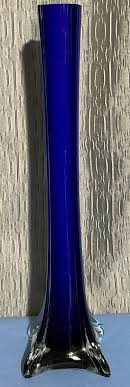 Blue Glass Footed Vase 19