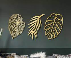 Tropical Leaf Set 3 Metal Wall Art