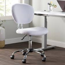 It features a wheeled base and an adjustable lift. Antique White Desk Chair Wayfair