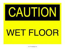 printable caution wet floor sign