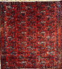 pair of silk turkmen geometric rug excrdal