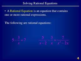 Solving Rational Equations Powerpoint