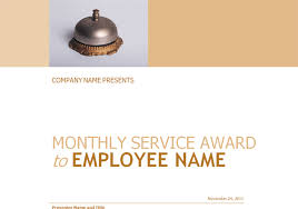 Employee Service Award Certificate Template