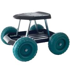 Garden Cart Rolling Stool With Wheels