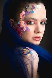 with colorful sequins photography