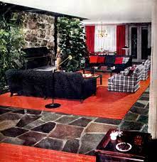 contemporary 1960s living room