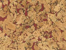 country red natural cork wall tile 3mm