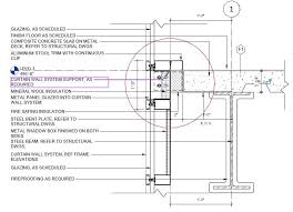 curtain wall firestop detail for a