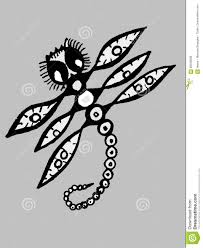 Stylized Dragonfly Drawings And Sketches Stock Illustration