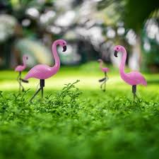 Pink Flamingo Solar Garden Light Ground