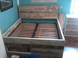 Pallet Bed Tutorial Built In Drawers