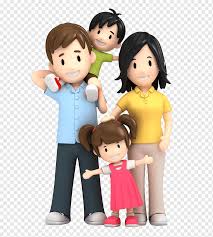 happy family 3d character family png