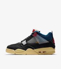 Tons contrastantes de preto e. Air Jordan 4 X Union La Off Noir Erscheinungsdatum Nike Snkrs De