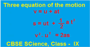 three equation of motions class 9