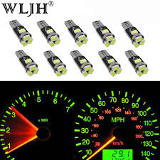 Wljh 10x T5 Led Car Light 7 Colors Lamp Led 74 37 73 286 Wedge Auto Gauge Dash Dashboard Instrument Panel Light Bulb For Ford