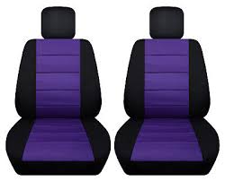 Front Car Seat Cover Black Purple W