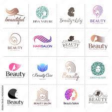 big vector logo set for beauty salon