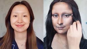 mona lisa makeup transformation