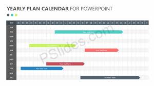 Yearly Plan Calendar For Powerpoint Pslides