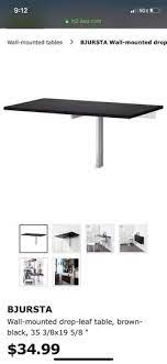 Ikea Bjursta Table 802 175 24 Wall