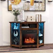 Goflame Corner Fireplace Tv Stand With