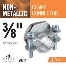 Halex 3 8 In Non Metallic Nm Twin Screw Cable Clamp Connectors 5 Pack