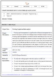 Sample Resume for MBA Finance Experience Sample Template Example of Beautiful Excellent Professional CV Format for  MBA  PGDM  Fresher   Finance  HR  Marketing  System  Production  SCM etc    with    