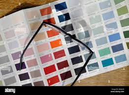 colour chart paint hi res stock