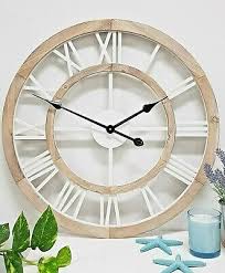 Large Floating Wooden Wall Clock 60cm