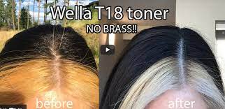 using wella t18 lightest ash blonde