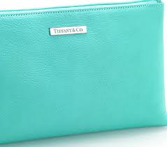 tiffany blue leather cosmetics bag from