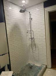 showerhead blocking recessed light