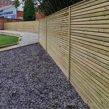 Slatted Tised Fence Panels