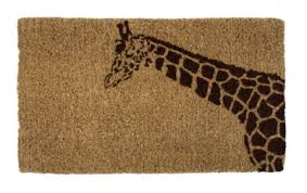 giraffe handwoven coconut fiber doormat