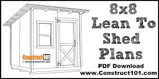 8x8 Lean To Shed Plans Diy Projects
