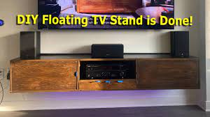 how to build a modern floating tv stand