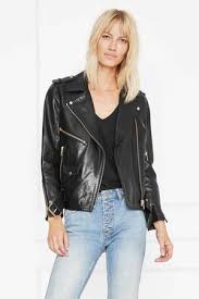 Anine Bing Vintage Leather Jacket - BLACK