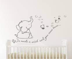A Wish Baby Elephant Wall Decal Sticker
