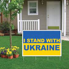 Large I Stand With Ukraine 24x36 Inch