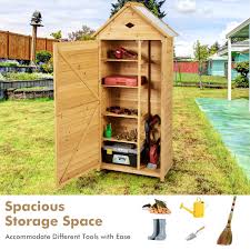 Wooden Outdoor Lockable Garden Tool