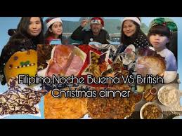 Roasted meat (beef, chicken, lamb or pork), roast potato, yorkshire pudding, stuffing, vegetables (usually a selection of: Filipino Noche Buena Or British Christmas Dinner What Do You Prepare Comment Below Youtube