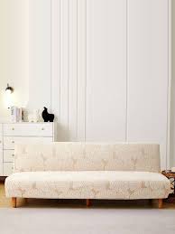 1pc Folding Armless Sofa Bed Cover Full