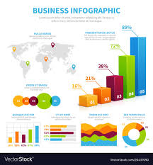 Business Infographic Template With 3d Chart